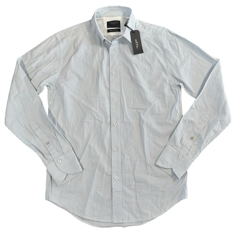 Rag & Bone Men's Fit 1 Charles Shirt Striped Size 14.5